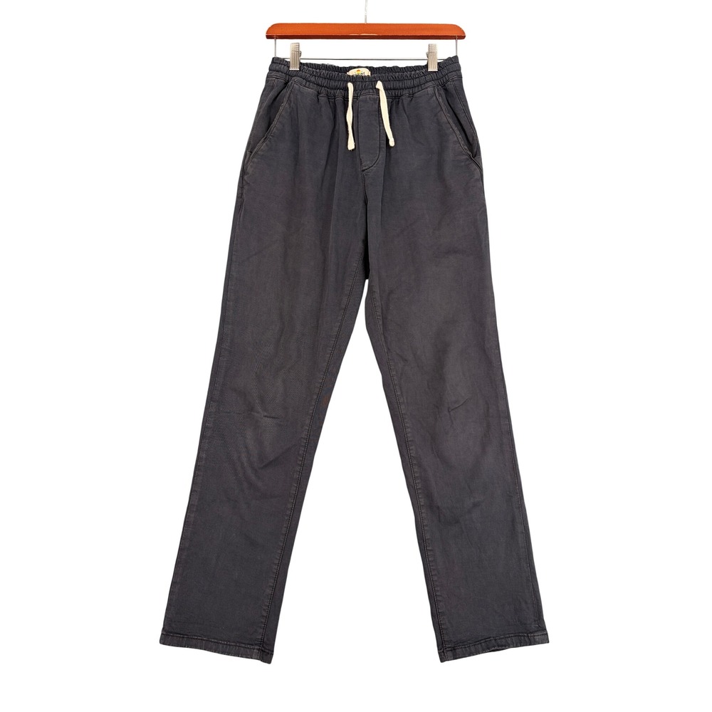 Marine Layer Womens S Faded Navy Organic Cotton Pull On Chino Drawstring Pant